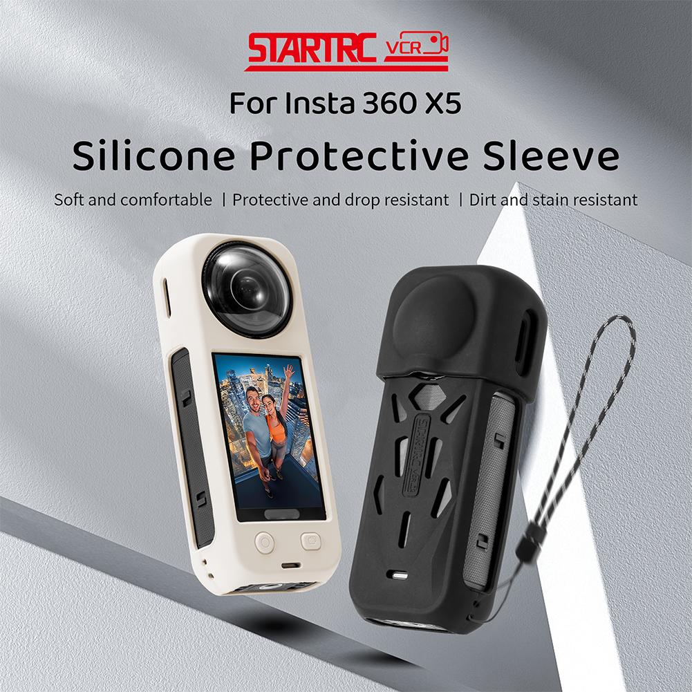 Für Insta360 X5 Weiche Silikonhülle Kratzfest Panoramakamera-Objektivabdeckung Rutschfest Sportkamera-Gehäuse Geschenk für Freund
