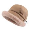 Soft Fluffy Fur Bucket Hat Windproof Winter Fisherman Hat Kawaii Warm Cap  Lady
