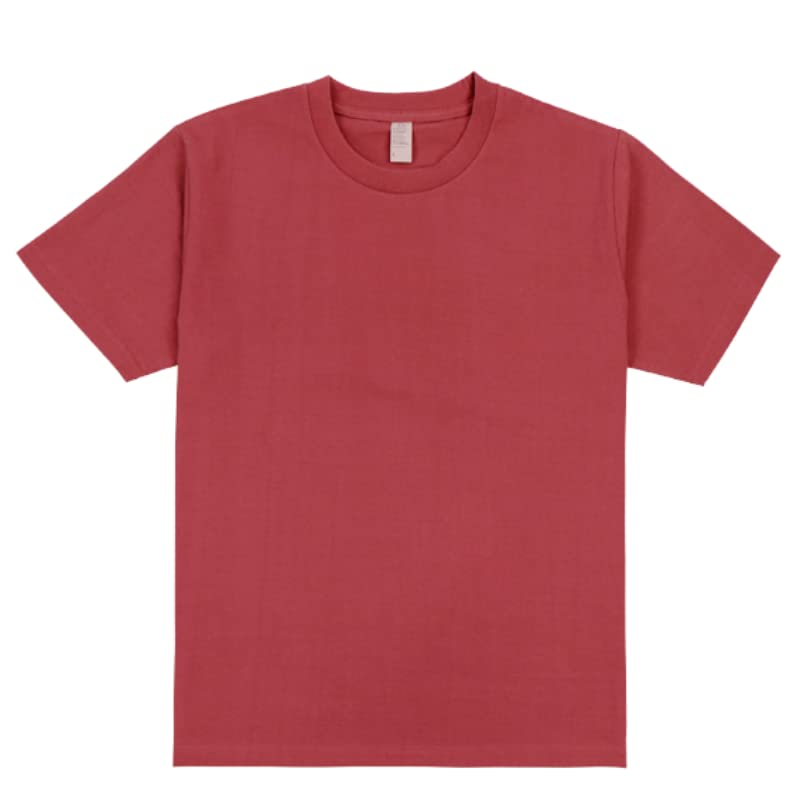 EnDast Men's Mid-Weight Short Sleeve Solid T-Shirt, 100% Cotton, Crew Neck, Simple Cut and Sew Top (Size Small, Navy)