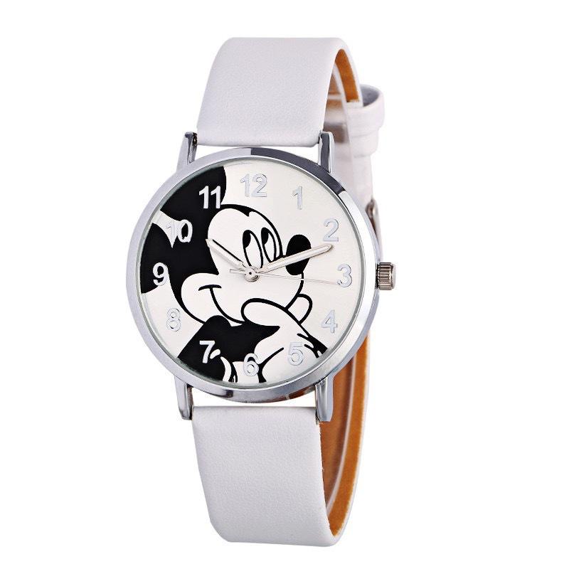 Cute mouse cartoon children s watch mouse PU belt fashion quartz watch women белый