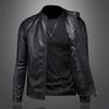 Marvel Venom Locomotive Leather Jacket Men's Spring New Stand-Up Collar Trend Slim-Fit Simple Leather Jacket Casual Short Jacket