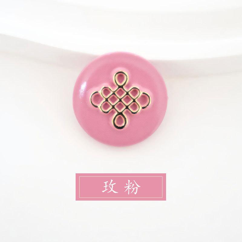 Painted Plastic Buttons Colored Black Hand-Sewn Buttons Woolen Coat Trench Coat Buttons Chinese Knots High-End Buttons Daquan