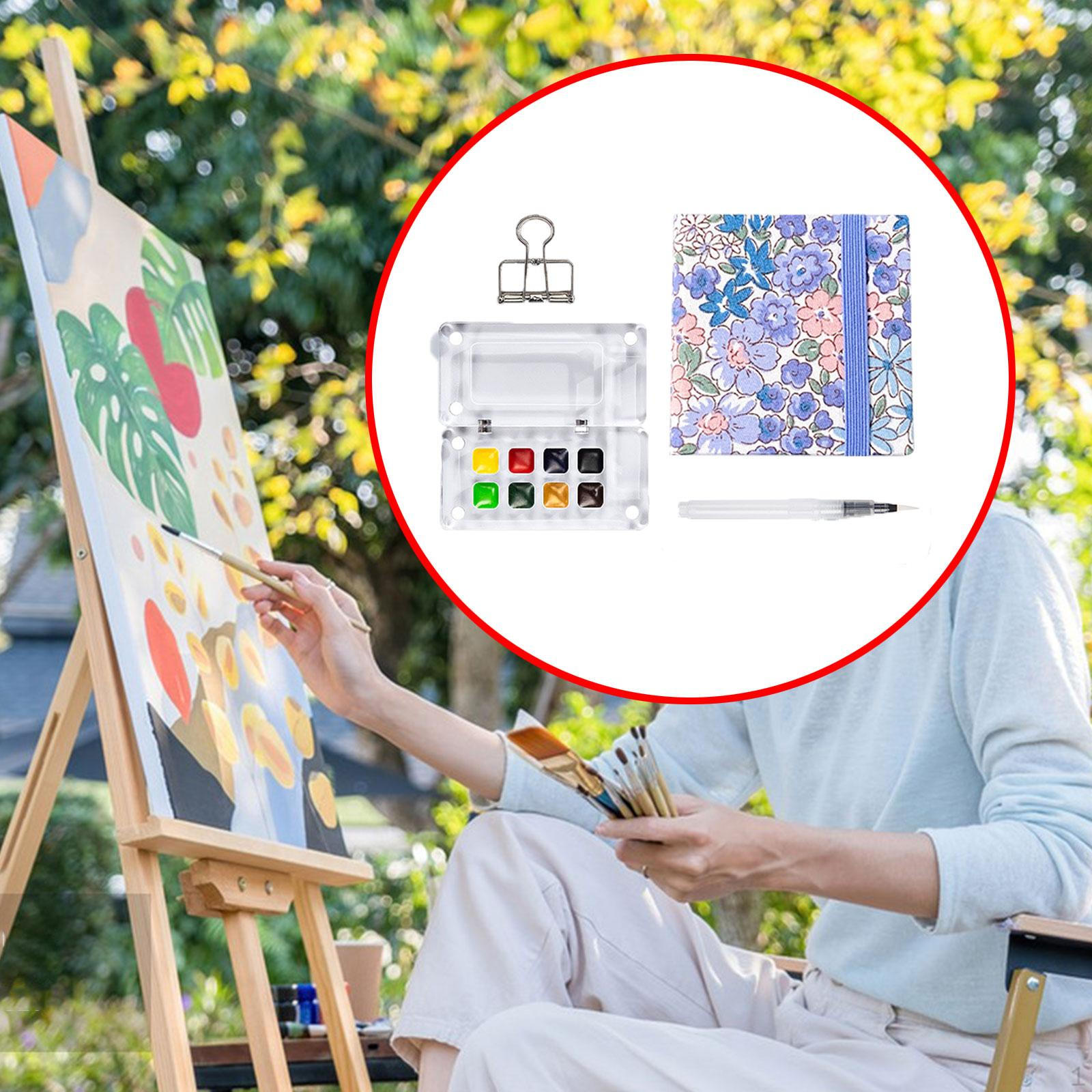 

Наборы для рисования на открытом воздухе, набор для акварели, портативный карманный набор, акварельные краски для путешествий Summer Flower