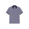 Polo Slim Fit Geometric Pattern Printed Short Sleeve Polo Shirt Men Tops Blue MNPOKNI1N82163-999