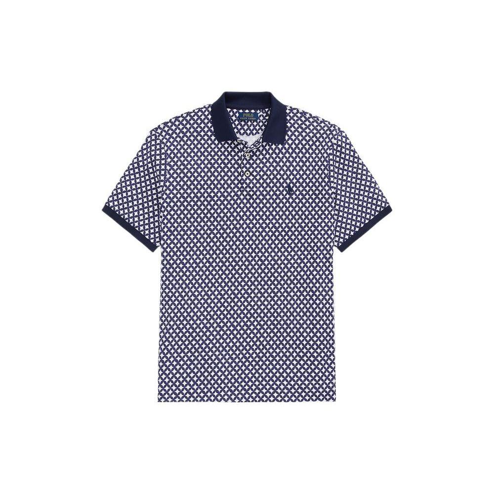 

Polo Ralph Lauren Поло с коротким рукавом приталенного кроя с геометрическим принтом Мужские топы Синий MNPOKNI1N82163-999 S