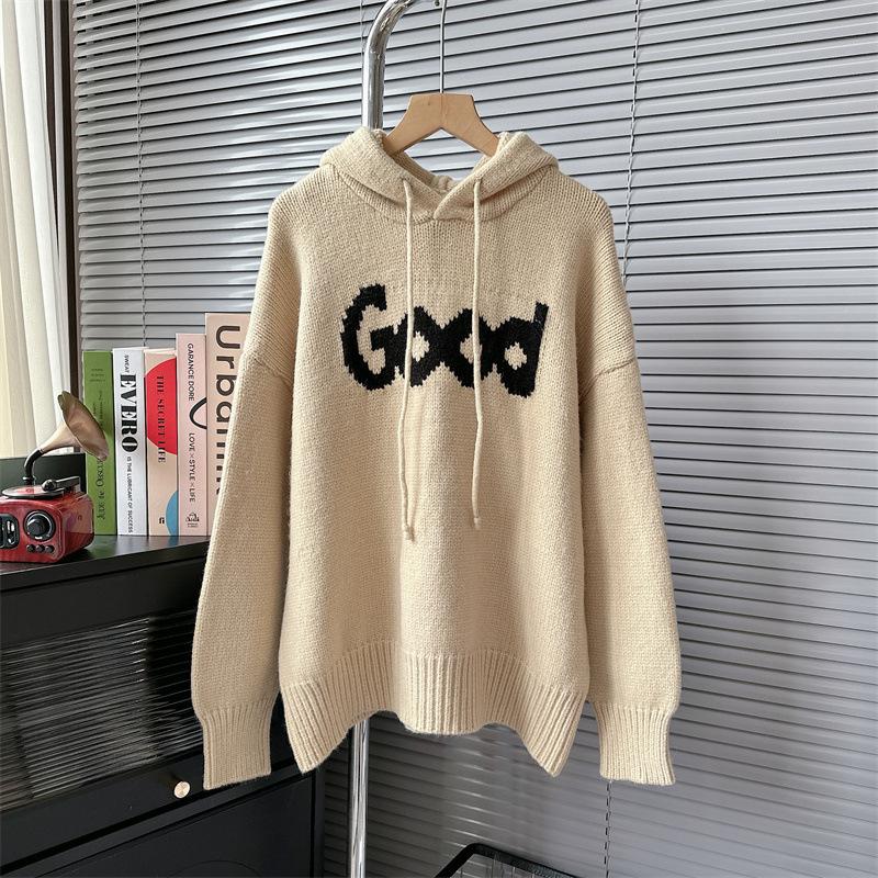 

Свитер с капюшоном, женский повседневный свитер, пальто, свободный вязаный топ One size хаки