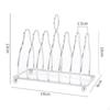 Stainless Steel Toast Rack 6 Slice Slot Countertop Compact Household Loaf Holder Bread Stand