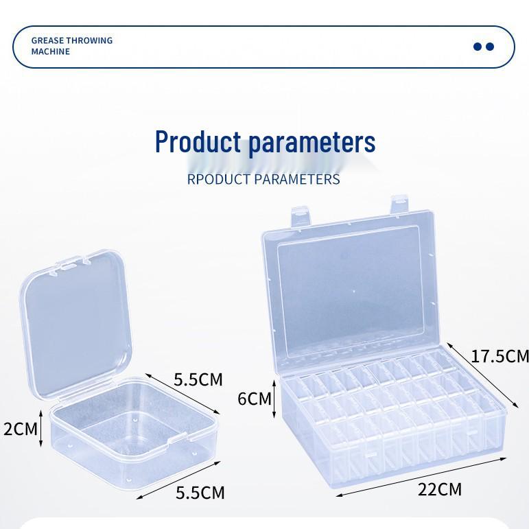 Pudełko do przechowywania koralików Perler: Zestaw DIY do organizowania zdobień paznokci i biżuterii, przezroczysty plastikowy organizer