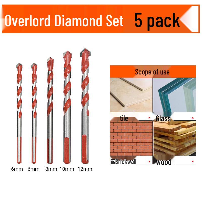 6mm Alloy Triangle Drill Bit for Concrete, Glass, and Cement