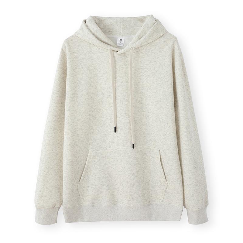 

Унисекс хлопок плюс бархат с капюшоном - осень/зима свободный крой толстовка для пар Double Extra Large хизер серый