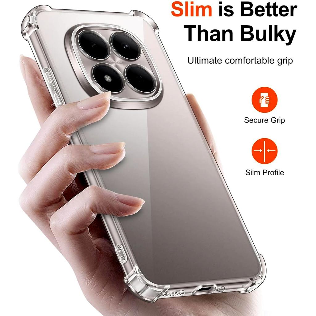 Thick Shockproof Silicone Phone Case for Xiaomi Redmi Note 15 Pro Plus 5G 17 Ultra Poco F8 M8 X8 Max Protection Clear Cover
