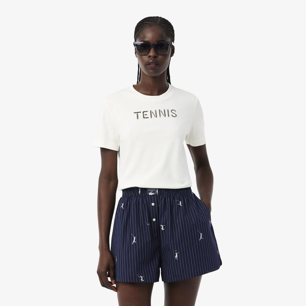 [lacoste] Women s Tennis Logo Interlock T-shirt TF1831-56G70V 34