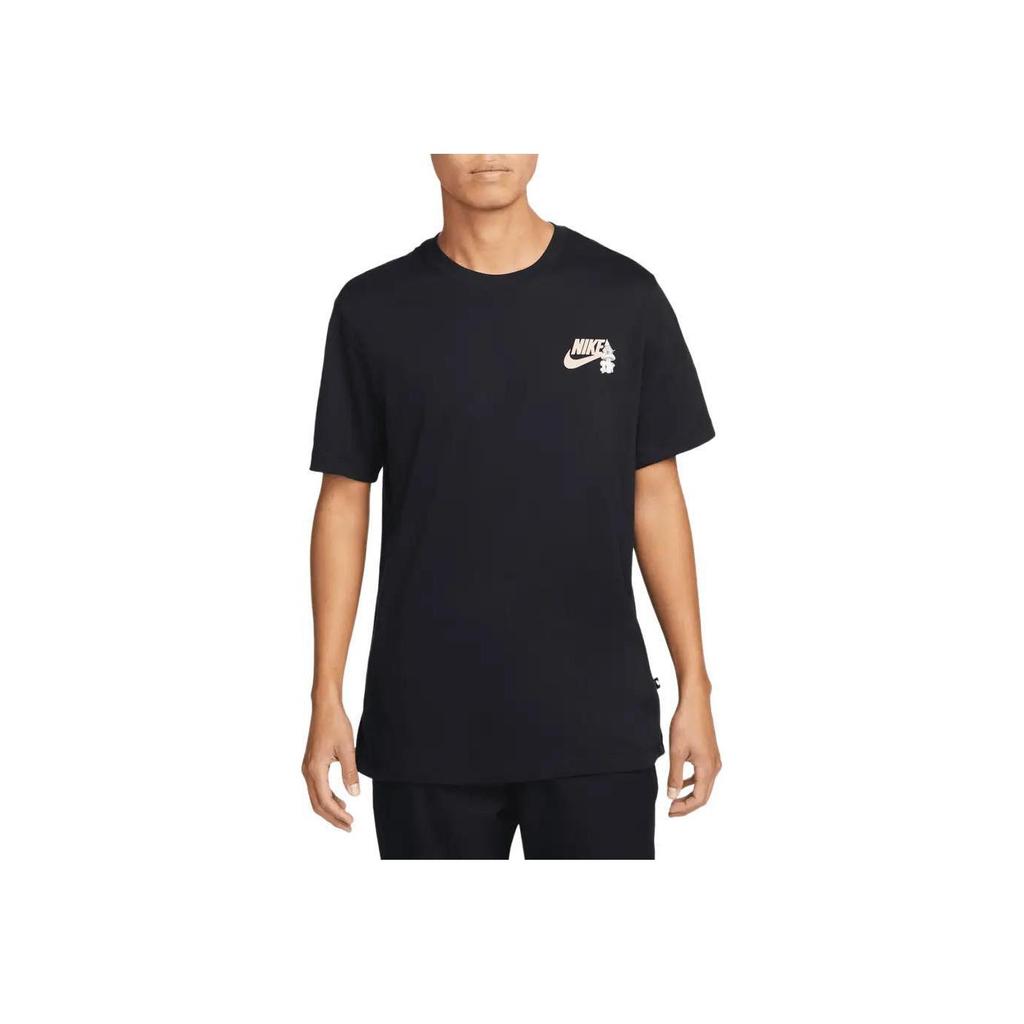 Nike Round Neck Short Sleeve Logo Print T-Shirt Men T-Shirts Black DX1067-010