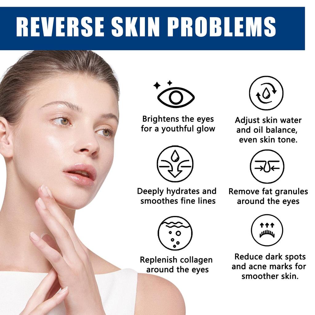 EELHOE Anti-Falten Augen-Essenz - Reduziert feine Linien, Augenringe, strafft und festigt die Haut, Feuchtigkeitsspendende Pflege-Essenz