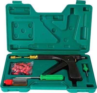 Kit de réparation de pneu avec mèches Kit de mèches champignon pour pneu Kit de rustines pour pneu Pistolet à pneu tubeless professionnel robuste Kit de crevaison pour moto