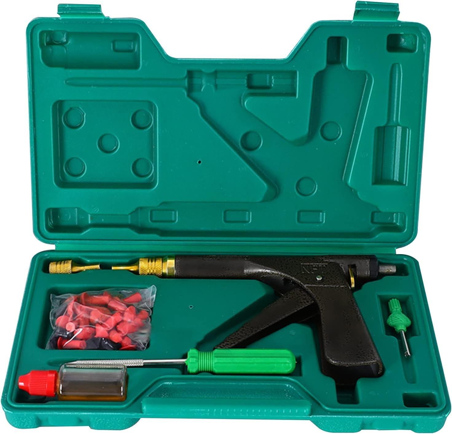 Tire Repair Kit With Plugs Mushroom Tire Plug Kit Tire Patch Kit Heavy Duty Professional Tubeless Tire Gun Puncture Kit for Moto