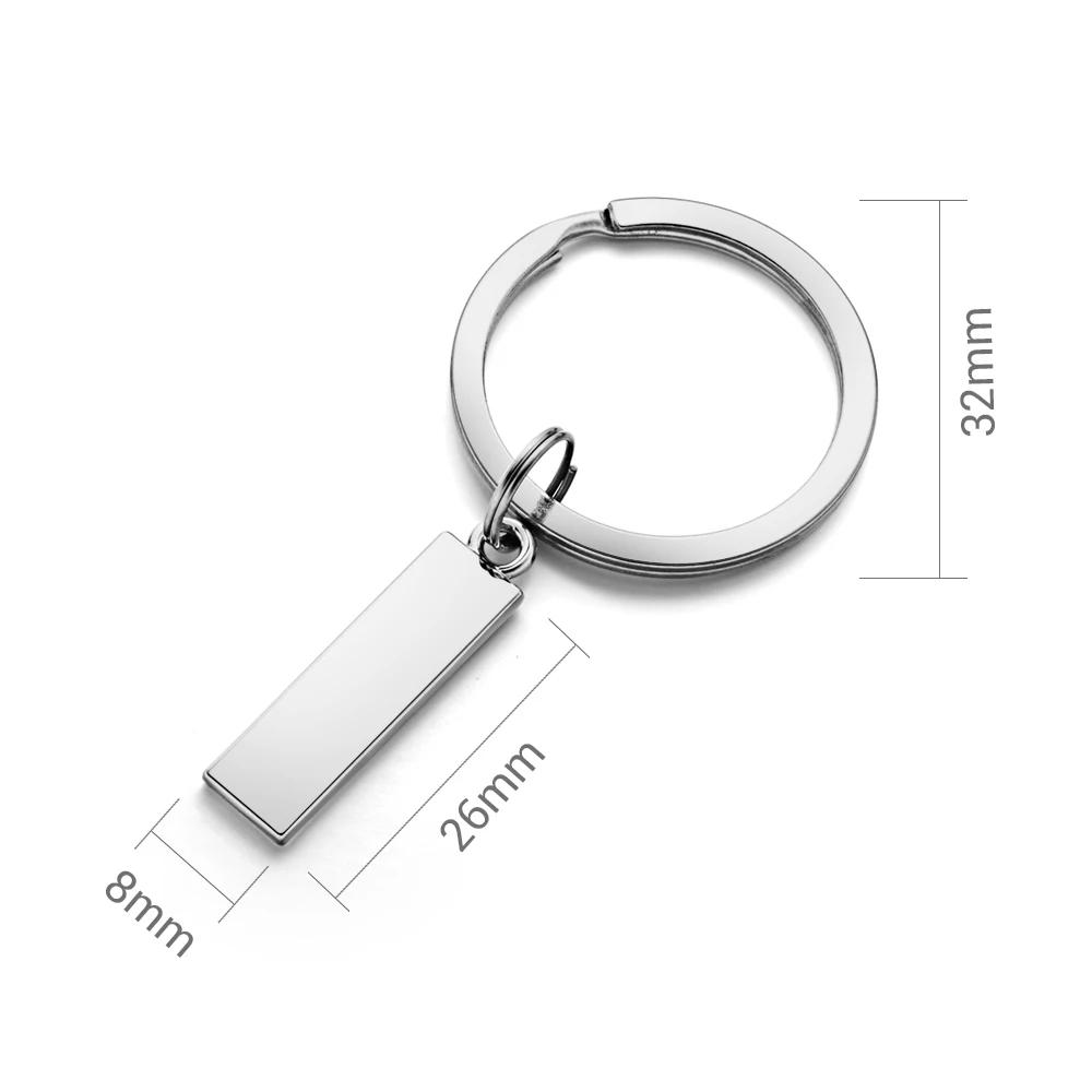 Anti-lost Keychain Small Chic Personalized Keyring for Car Phone Number Men Women Gift Key Chain Holder P021