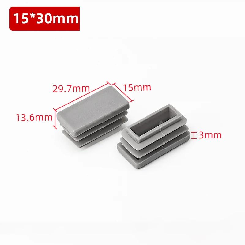 8~50 Stück Graue Kunststoff Rechteckige/Quadratische/Runde Quadratische Blindstopfen Rohreinsätze Stopfen Stopfen Stopfen 16mm~100mm