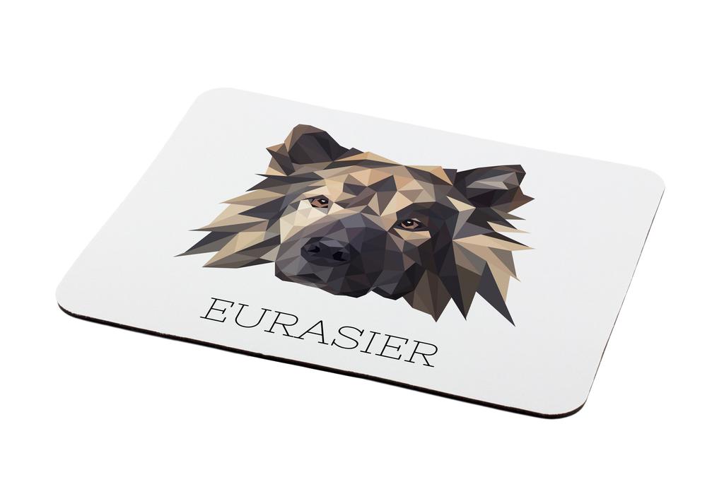 Eurasian, Eurasier – Geometric mouse pad with a picture and text | Art-Dog