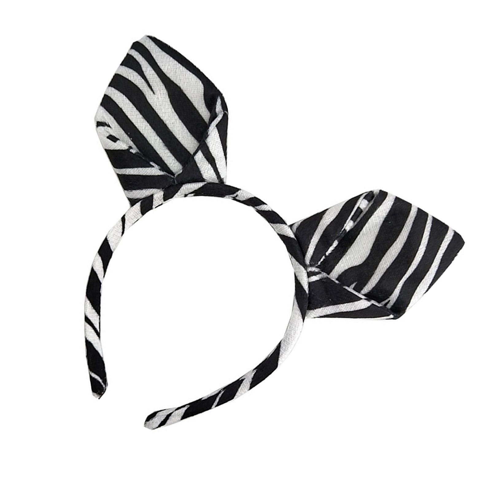 

Ленты для волос в виде зебры Праздничный реквизит для фотосъемки Повязки на голову на Хэллоуин Головные уборы для вечеринок Веселые повязки на голову для музыкальных фестивалей B