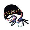 Sweet Cute Colored Braided Wool Hat Vintage Handwoven Fringed Knitted Hat Children's Autumn/Winter Ear Cap