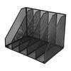 Desk File Organizer Iron Mesh 5 Section Vertical File Folder Document Holder for Office