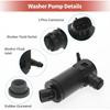 ACROPIX Windshield Washer Pump W/Grommet Windshield Washer Fluid Pump Fit for Toyota Camry Tacoma for Hyundai Elantra Sonata No.853300K011 - Pack of