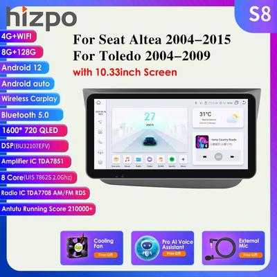 9'' 8Core 7862 Audio 2din Android Autoradio for Seat Altea for Toledo Car Radio Multimedia Video Player GPS Head Unit Carplay 4G Intelligent Screen
