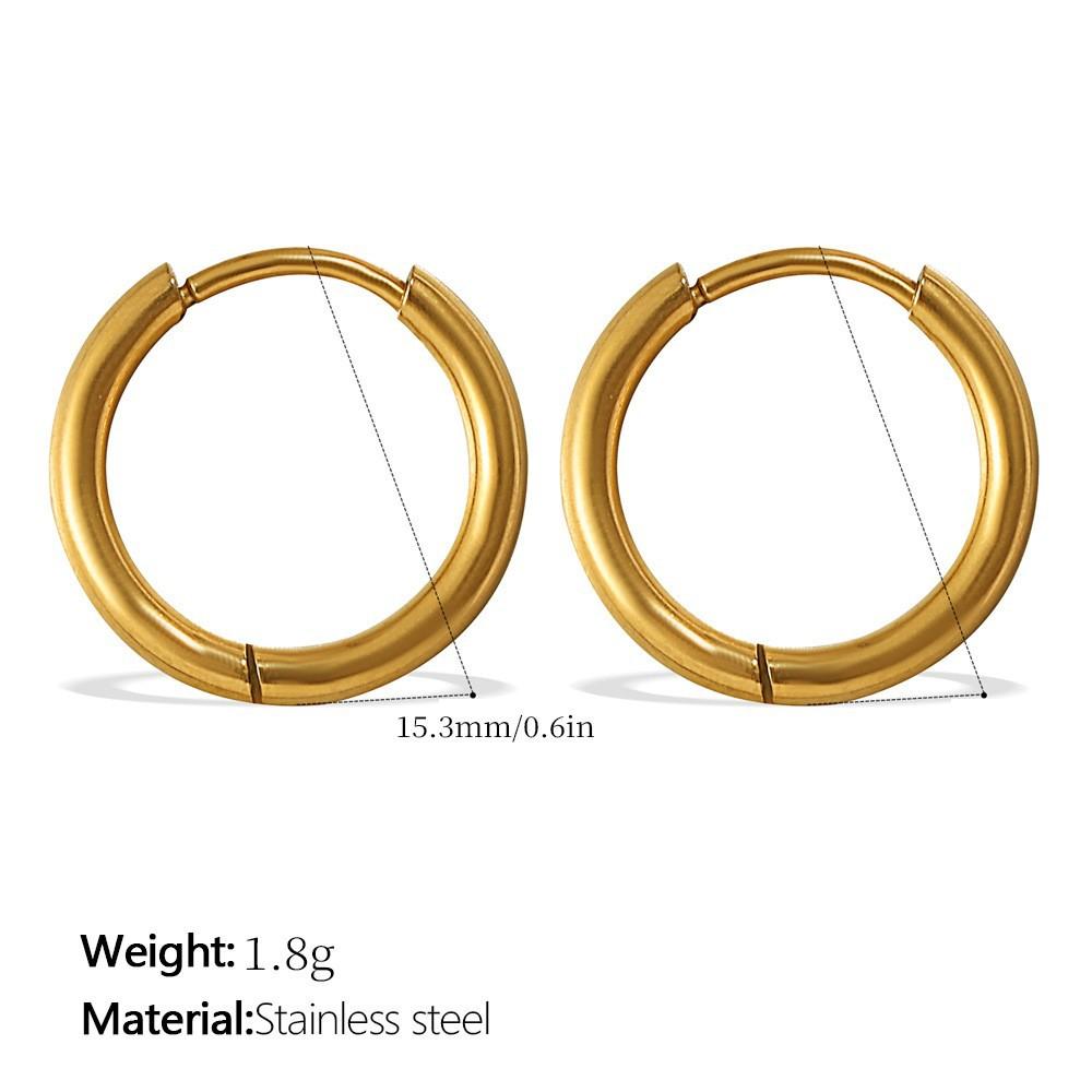European and American multi-element DIY earrings stainless steel plated 18K gold earrings jewelry women