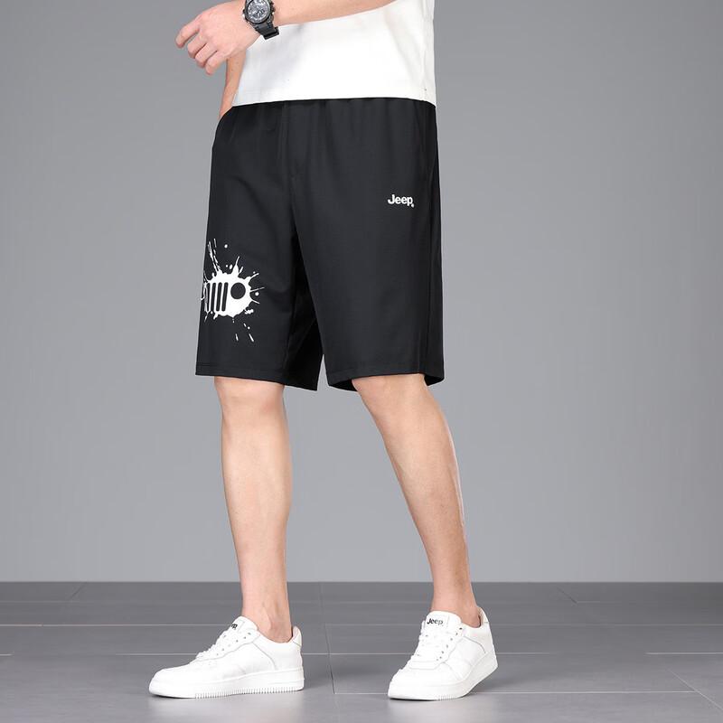 Jeep Men's Loose Elastic Summer Casual Shorts