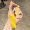 Mini Wolf Teeth Foam Roller Keychain: Fitness Pendant & Bag Decoration Gift
