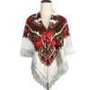 Russian Style Printed Tassel Square Scarf