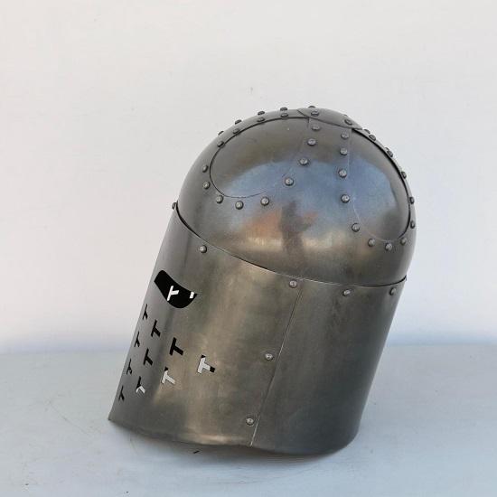 Handmade Crusader Spangen Helmet Medieval Knight Armor, Cosplay LARP