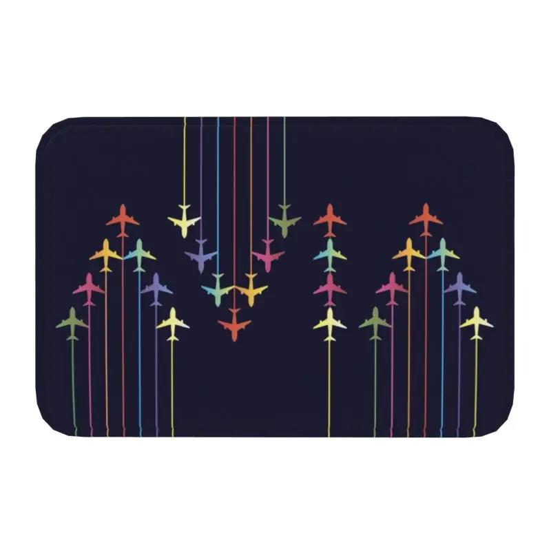 Paillasson De Pilote De Chasse Airbus Personnalisé, Antidérapant, Pour Avion D'aviation, Cuisine, Salle De Bains, Jardin, 40x60cm