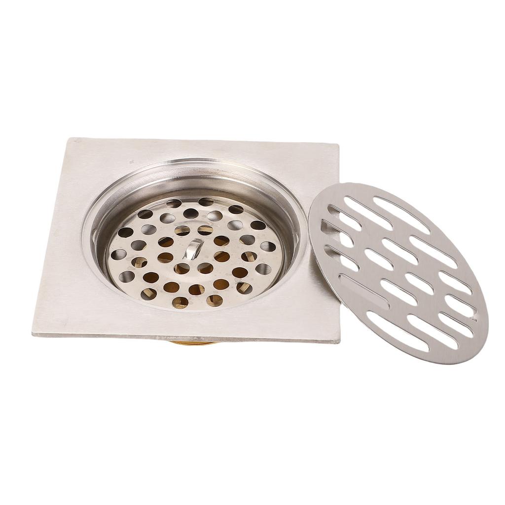 Bodenablauf Quadratisch Kupfer Edelstahl Geruchsdicht Selbstabdichtend Bodenablauf für Badezimmer Küche