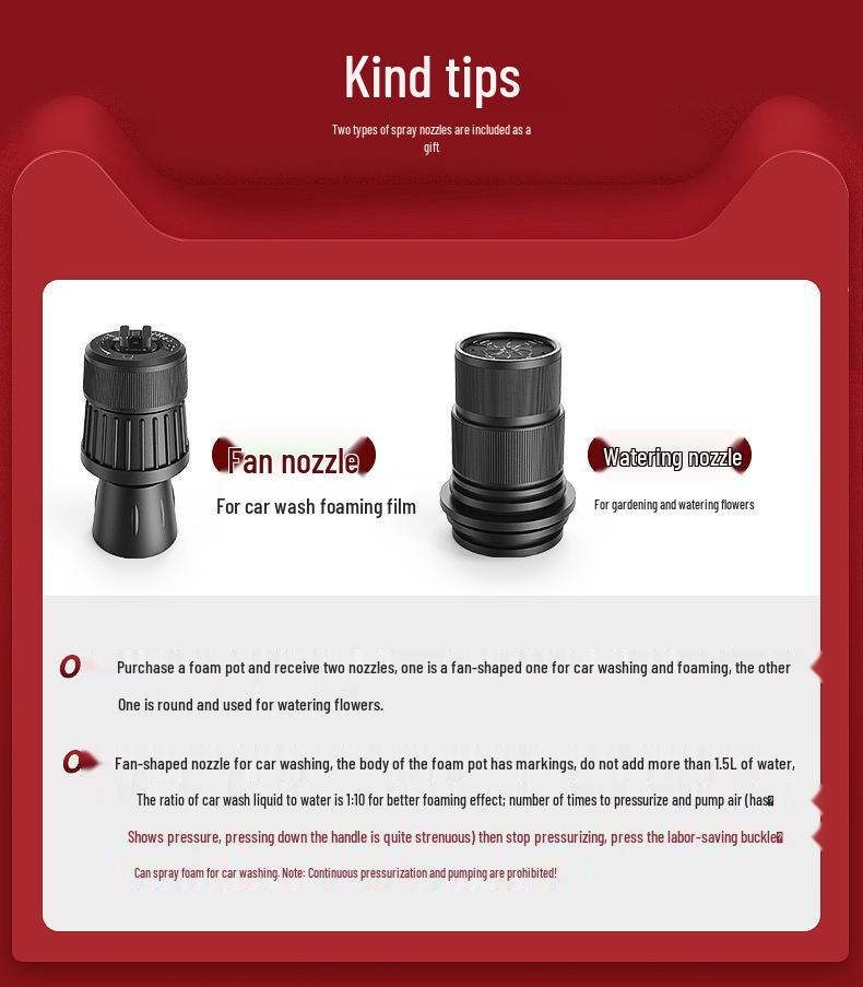 2L Handheld Foam Sprayer for Car Wash & Garden Watering