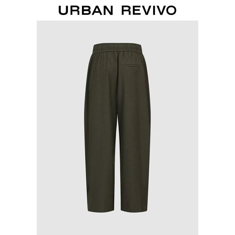 Women s Summer Pleated Tapered Pants with Elastic Drawstring M
