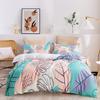 Floral Cactus King Queen Duvet Cover Watercolor Tropical Plants Bedding Set for Teen Adults Flowers 2/3pcs Polyester Quilt Cover