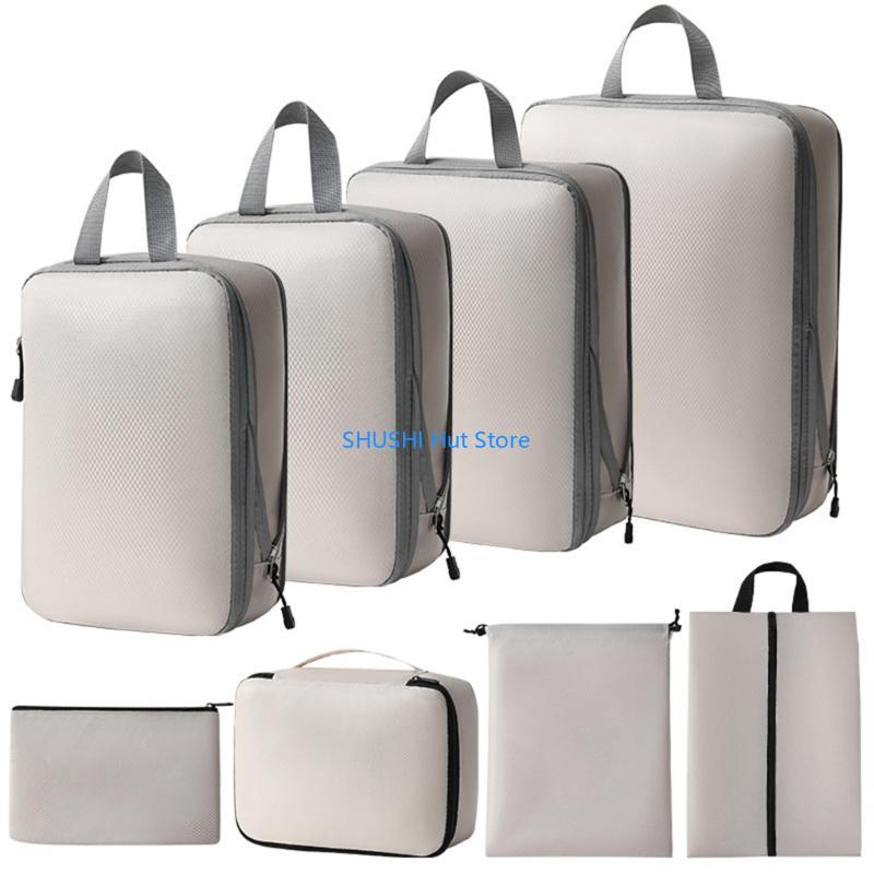 Packing Cubes for Suitcases 8Pcs Luggage Organizers Bags for Travel Waterproof Packing Cube Storage Bags for Suitcases D57B