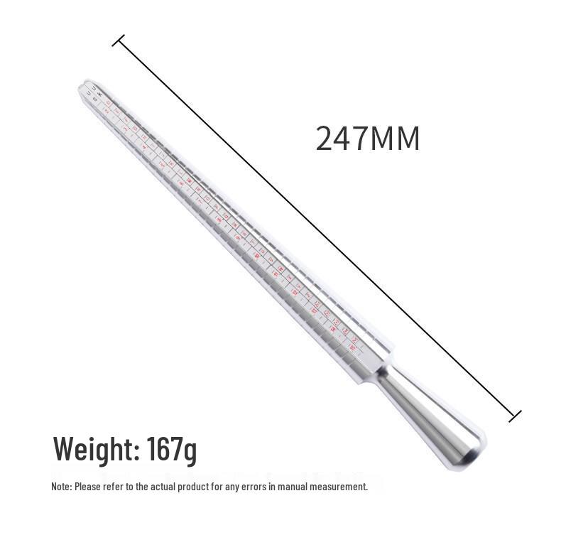 Zoll- und Euro-Ringgrößen-Lineal-Set