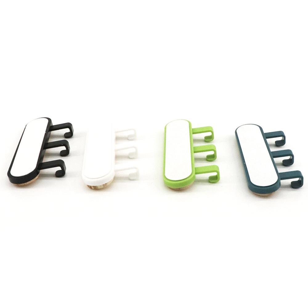 Bathroom Wood Towel Self Adhesive Toliet Wall Mounted Wall Hook Hanger Key Holder Storage Rack