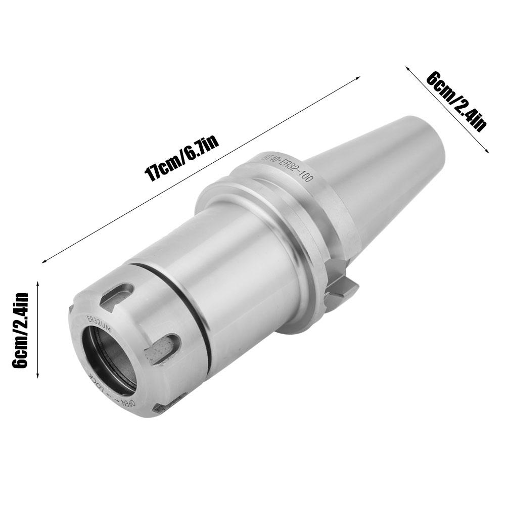 BT40 ER32 100 High Speed Steel Collet Chuck Holder CNC Milling Lathe Spindle Tool