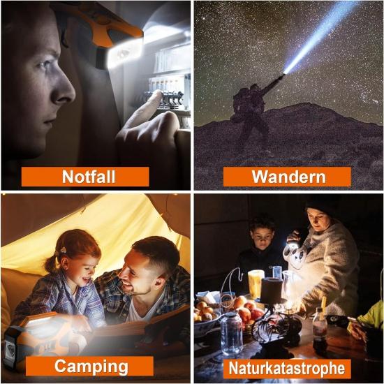 10000mAh Portable Emergency Radio-3 Modes LED Flashlight LED Reading Lamp SOS Alarm And Hand Crank Dynamo For Camping Travel