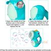 Dino Bubble Wand for Kids Birthday Gifts Musical & Light Up Fun Bubble Gun Blower Outdoor Dinosaur Toys Bubble Machine