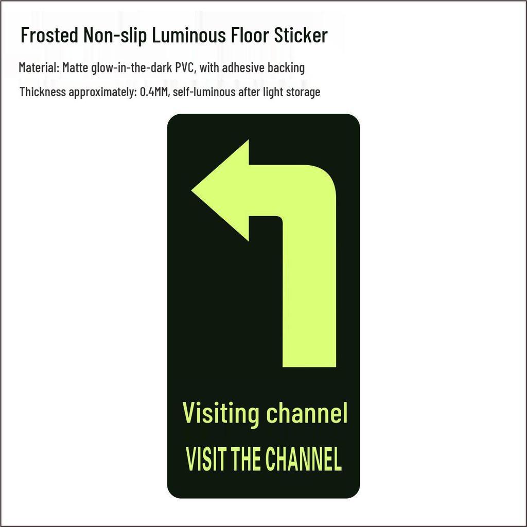 Glow-in-the-Dark Fire Exit Safety Sticker - No Electricity Needed for Stairwell Evacuation