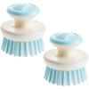 Multipurpose Dish Brush With Handle, Kitchen Scrub Brushes For Cleaning, Dish Scrubber With Stiff Bristles For Sink, Pots, Pans 2pcs - J