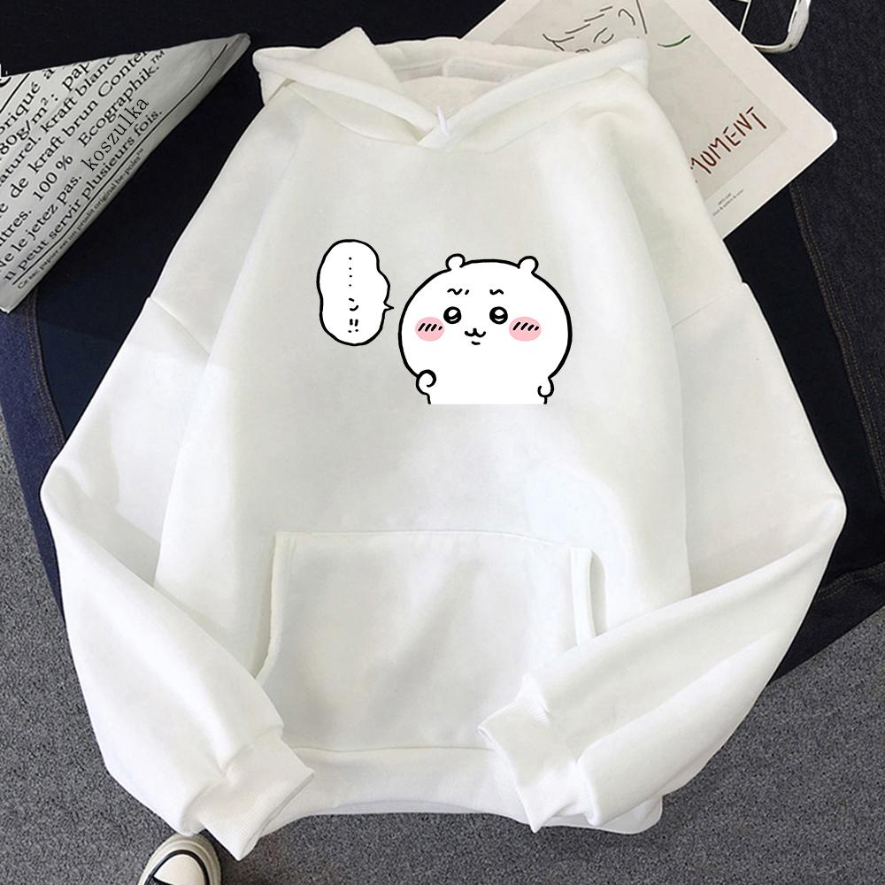 

Симпатичная толстовка Chiikawa, женские толстовки с эстетической графикой Kawaii, унисекс, пуловеры с капюшоном в стиле Харадзюку, корейские топы