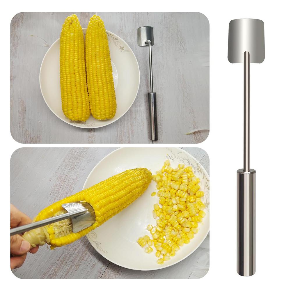 Corn Cob Peeler Stainless Steel Corn Peeling Tool Corn Stripper Tool Corn Thresher Cutter for Home Kitchen Restaurant Supplies