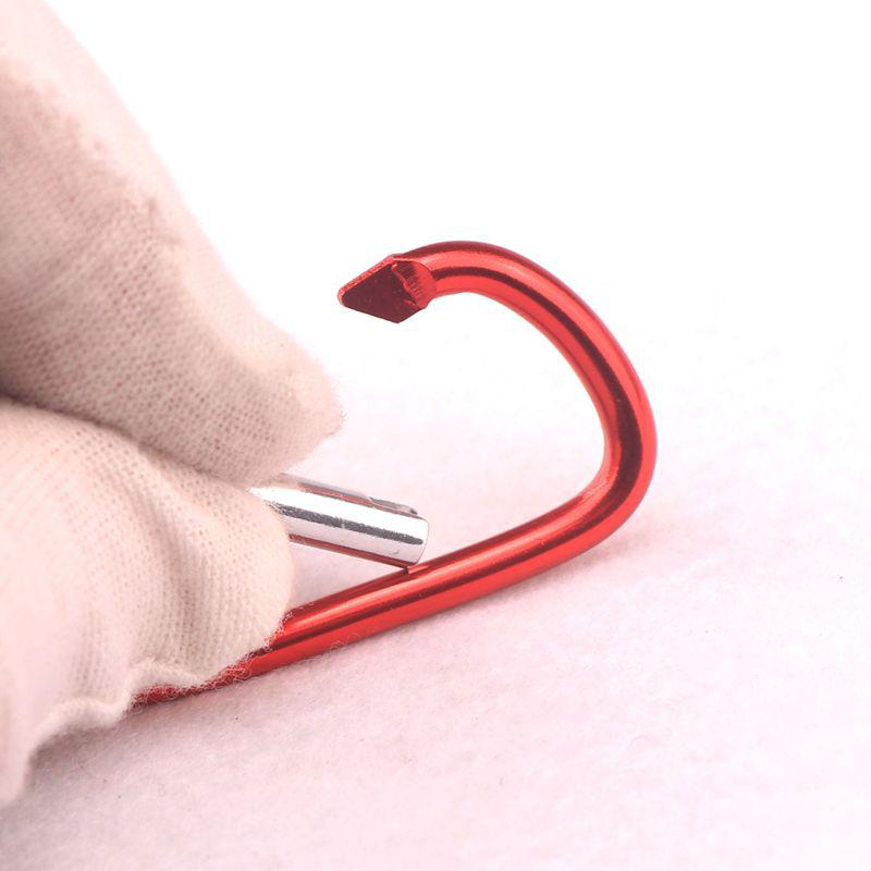 D-Shaped Aluminum Alloy Carabiner Hook: Hand Sanitizer, Water Bottle, Clothing, & Keychain Accessory