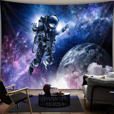 2D Cosmic Nebula Astronaut Tapestry Bedroom Background Decor